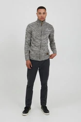 !Solid Strickjacke Pomeroy Cardigan Hellgrau/Grau/Dunkelgrau