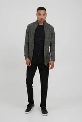 !Solid Strickjacke Pomeroy Cardigan Dunkelgrün/Hellgrau/Grau/Dunkelgrau/Schwarz