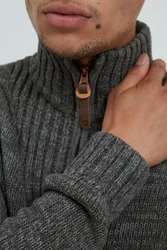 !Solid Strickjacke Pomeroy Cardigan Dunkelgrün/Hellgrau/Grau/Dunkelgrau/Schwarz