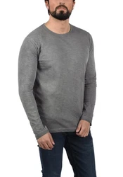 !Solid Langarmshirt SDConner Dunkelgrau/Grau/Hellgrau