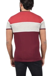 !Solid Cody Herren T-Shirt Kurzarm Shirt mit Streifen und Rundhalsausschnitt (1991) Colorblocking