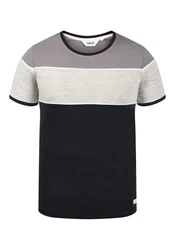 !Solid Cody Herren T-Shirt Kurzarm Shirt mit Streifen und Rundhalsausschnitt (1991) Grau/Dunkelblau/Beige/Schwarz/Hellgrau/Weiß/Dunkelgrau