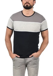 !Solid Cody Herren T-Shirt Kurzarm Shirt mit Streifen und Rundhalsausschnitt (1991) Grau/Dunkelblau/Beige/Schwarz/Hellgrau/Weiß/Dunkelgrau