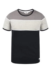 !Solid Cody Herren T-Shirt Kurzarm Shirt mit Streifen und Rundhalsausschnitt (1991) Grau/Dunkelblau/Beige/Schwarz/Hellgrau/Weiß/Dunkelgrau