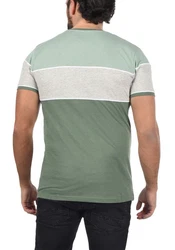 !Solid Cody Herren T-Shirt Kurzarm Shirt mit Streifen und Rundhalsausschnitt (1991) Grün/Hellgrün/Dunkelgrün