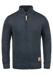 !Solid Poul Herren Strickjacke Cardigan mit Stehkragen Dunkelblau/Dunkelgrau/Blau/Hellblau