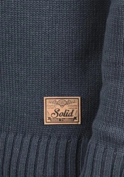 !Solid Poul Herren Strickjacke Cardigan mit Stehkragen Dunkelblau/Dunkelgrau/Blau/Hellblau