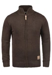 !Solid Poul Herren Strickjacke Cardigan mit Stehkragen Dunkelbraun/Braun/Khaki/Dunkelgrün/Grau