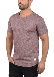 !Solid Rundhalsshirt SDFigos Kurzarmshirt Dunkelrot/Bordeaux/Lila/Rot/Rosa