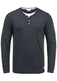 !Solid Langarmshirt SDDoriano Longsleeve im Double-Layer Look
