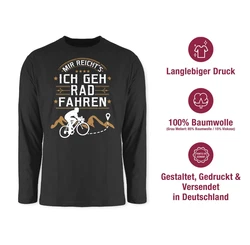 Shirtracer Rundhalsshirt Mir reichts ich geh Rad fahren I Geschenk Radfahren Geschenke Fahrrad Bekleidung Radsport Grau/Dunkelgrün/Dunkelrot/Dunkelgrau/Lila