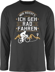 Shirtracer Rundhalsshirt Mir reichts ich geh Rad fahren I Geschenk Radfahren Geschenke Fahrrad Bekleidung Radsport Grau/Dunkelgrün/Dunkelrot/Dunkelgrau/Lila