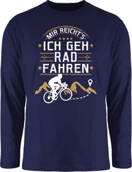 Shirtracer Rundhalsshirt Mir reichts ich geh Rad fahren I Geschenk Radfahren Geschenke Fahrrad Bekleidung Radsport Grau/Dunkelrot/Dunkelblau/Blau/Hellblau