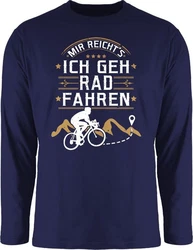 Shirtracer Rundhalsshirt Mir reichts ich geh Rad fahren I Geschenk Radfahren Geschenke Fahrrad Bekleidung Radsport Grau/Dunkelrot/Dunkelblau/Blau/Hellblau
