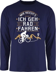Shirtracer Rundhalsshirt Mir reichts ich geh Rad fahren I Geschenk Radfahren Geschenke Fahrrad Bekleidung Radsport Grau/Dunkelrot/Dunkelblau/Blau/Hellblau