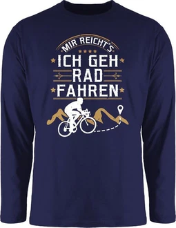 Shirtracer Rundhalsshirt Mir reichts ich geh Rad fahren I Geschenk Radfahren Geschenke Fahrrad Bekleidung Radsport