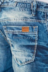 Cipo & Baxx Slim-fit Jeans Herren Hose Blau/Hellblau