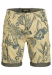 Indicode Herren Albert Cargo Shorts Hawaii Khaki/Beige/Gelb