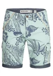 Indicode Herren Albert Cargo Shorts Hawaii Blau/Türkis/Grün