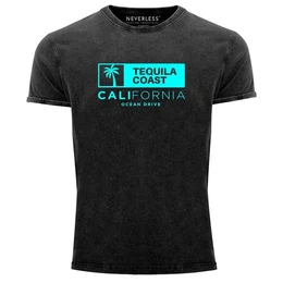 Print-Shirt Herren Vintage Shirt California Ocean Drive Kalifornien Palme Sommer mit Print
