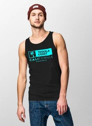 Neverless Tanktop Herren Tank-Top California Ocean Drive Schwarz/Gold/Orange/Blau