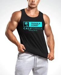 Neverless Tanktop Herren Tank-Top California Ocean Drive Schwarz/Gold/Orange/Blau