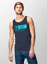 Neverless Tanktop Herren Tank-Top California Ocean Drive Blau/Dunkelblau