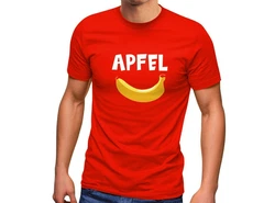 MoonWorks Herren T-Shirt mit Print Rot/Türkis