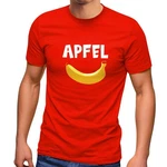 MoonWorks Herren T-Shirt mit Print Rot/Türkis