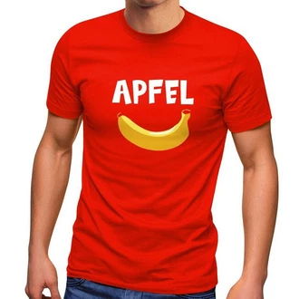 MoonWorks Herren T-Shirt mit Print Rot/Türkis