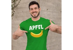 MoonWorks Herren T-Shirt mit Print Hellgrün/Türkis