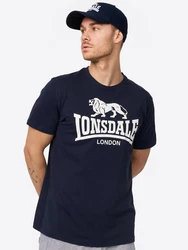 Lonsdale T-Shirt Logo Dunkelblau/Braun