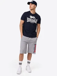 Lonsdale T-Shirt Logo Dunkelblau/Braun
