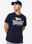 Lonsdale T-Shirt Logo Dunkelblau/Braun