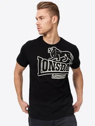 Lonsdale Herren T-Shirt Langsett Braun/Schwarz/Beige