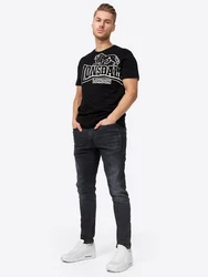 Lonsdale Herren T-Shirt Langsett Braun/Schwarz/Beige