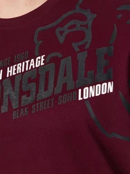 Lonsdale T-Shirt Walkley Dunkelrot/Bordeaux