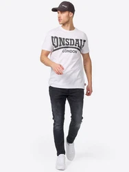 Lonsdale T-Shirt YORK Weiß/Creme/Gelb/Rot