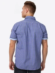 Lonsdale Kurzarmhemd Buttoned BERNY Blau/Dunkelblau/Pastell/Hellblau