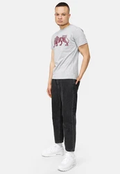 Lonsdale T-Shirt ENDMOOR Grau/Dunkelrot/Braun/Hellgrau/Rot