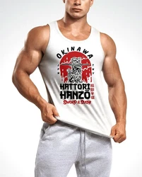 Neverless Tanktop Herren Hattori Hanzo Sword and Sushi Okinawa Japan Rot/Weiß/Creme