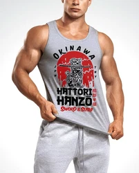 Neverless Tanktop Herren Hattori Hanzo Sword and Sushi Okinawa Japan Dunkelgrau/Rot/Grau/Braun