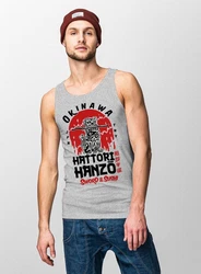 Neverless Tanktop Herren Hattori Hanzo Sword and Sushi Okinawa Japan Dunkelgrau/Rot/Grau/Braun
