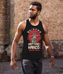 Neverless Tanktop Herren Hattori Hanzo Sword and Sushi Okinawa Japan Rot/Dunkelrot/Schwarz