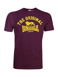 Lonsdale T-Shirt Original Dunkelrot/Bordeaux/Lila