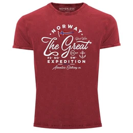 Print-Shirt Herren Vintage Shirt Norwegen The Great Expedition Outdoor Adventure mit Print