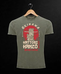 Neverless Print-Shirt Hattori Hanzo Sword and Sushi Okinawa Japan 