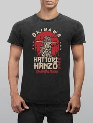 Neverless Print-Shirt Hattori Hanzo Sword and Sushi Okinawa Japan 