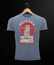 Neverless Print-Shirt Hattori Hanzo Sword and Sushi Okinawa Japan 