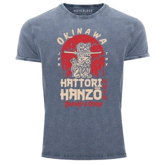 Neverless Print-Shirt Hattori Hanzo Sword and Sushi Okinawa Japan Neverless Print-Shirt Hattori Hanzo Sword and Sushi Okinawa Japan